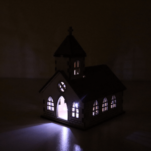 Tornyos templom - LED világítással - karácsony - karácsonyi lakásdekoráció - karácsonyi falu, házikó - Meska.hu