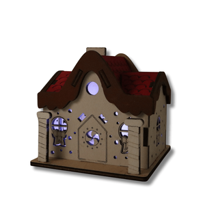 Masnis ház - LED világítással - karácsony - karácsonyi lakásdekoráció - karácsonyi falu, házikó - Meska.hu