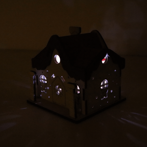 Masnis ház - LED világítással - karácsony - karácsonyi lakásdekoráció - karácsonyi falu, házikó - Meska.hu