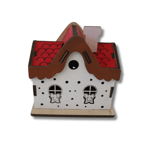 Masnis ház - LED világítással - karácsony - karácsonyi lakásdekoráció - karácsonyi falu, házikó - Meska.hu