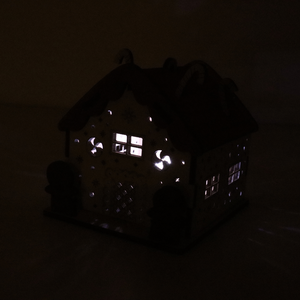 Mézeskalács ház - LED világítással - karácsony - karácsonyi lakásdekoráció - karácsonyi falu, házikó - Meska.hu
