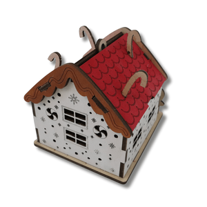 Mézeskalács ház - LED világítással - karácsony - karácsonyi lakásdekoráció - karácsonyi falu, házikó - Meska.hu