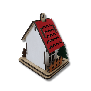 Kis házikó - LED világítással - karácsony - karácsonyi lakásdekoráció - karácsonyi falu, házikó - Meska.hu