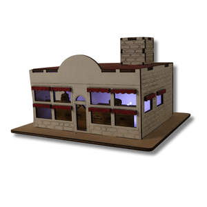 Amerikai pékség - LED világítással - karácsony - karácsonyi lakásdekoráció - karácsonyi falu, házikó - Meska.hu