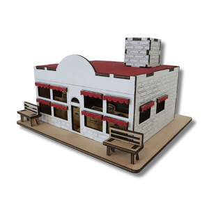 Amerikai pékség - LED világítással - karácsony - karácsonyi lakásdekoráció - karácsonyi falu, házikó - Meska.hu