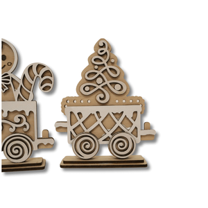 Mikulás vonat dekoráció - karácsony - karácsonyi lakásdekoráció - karácsonyi falu, házikó - Meska.hu