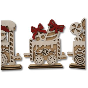 Mikulás vonat dekoráció - karácsony - karácsonyi lakásdekoráció - karácsonyi falu, házikó - Meska.hu