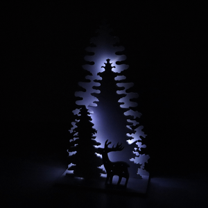Fenyő erdő - LED világítással - karácsony - karácsonyi lakásdekoráció - karácsonyi lakásdíszek - Meska.hu