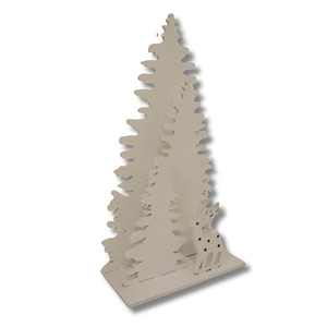 Fenyő erdő - LED világítással - karácsony - karácsonyi lakásdekoráció - karácsonyi lakásdíszek - Meska.hu