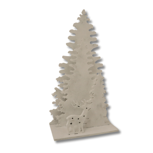 Fenyő erdő, csillámos - LED világítással - karácsony - karácsonyi lakásdekoráció - karácsonyi lakásdíszek - Meska.hu