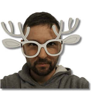 Rénszarvas party szemüveg - karácsony - karácsonyi lakásdekoráció - karácsonyi lakásdíszek - Meska.hu