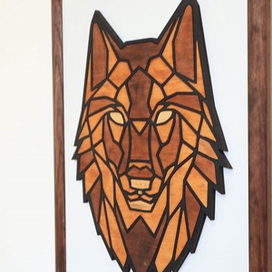 Polygon falikép lakásdekoráció - farkas - otthon & életmód - dekoráció - fali és függő dekoráció - falra akasztható dekor - Meska.hu
