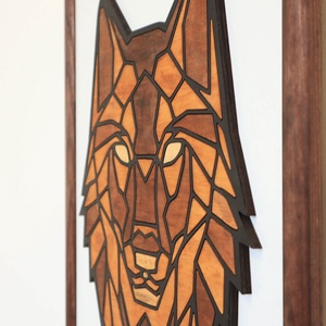 Polygon falikép lakásdekoráció - farkas - otthon & életmód - dekoráció - fali és függő dekoráció - falra akasztható dekor - Meska.hu