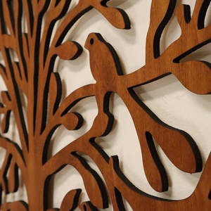 Életfa falikép - Egyenes törzsű, madárkákkal - otthon & életmód - dekoráció - kép & falikép - fából készült kép - Meska.hu