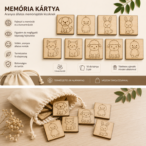 Állatos fa memóriajáték - Meska.hu