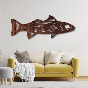 Fából készült 3D Sügér kép, Otthon & Életmód, Dekoráció, Fali és függő dekoráció, Falra akasztható dekor, Famegmunkálás, Fotó, grafika, rajz, illusztráció, MESKA