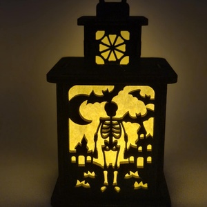 Csontvázas halloweeni lámpás - otthon & életmód - dekoráció - halloween - halloweeni lámpás - Meska.hu