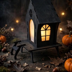 Világító boszorkányház � fa Halloween LED dekoráció - otthon & életmód - dekoráció - halloween - halloweeni lámpás - Meska.hu