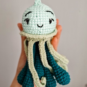 Medúza , Játék & Sport, Plüssállat & Játékfigura, Polip, medúza, Horgolás, Horgolt meduza, tökéletesen bababarát, hiszem hímzett szeme van., MESKA