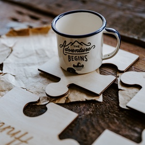 4 darabos névre szóló puzzle poháralátét szett - otthon & életmód - Meska.hu