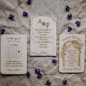 Fa Esküvői Meghívó - esküvő - meghívó & kártya - meghívó - Meska.hu