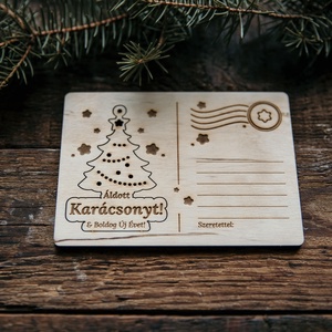 Fa karácsonyi képeslap Karácsonyi dekoráció Karácsonyi dísz - karácsony - karácsonyi ajándékozás - karácsonyi képeslap, üdvözlőlap, ajándékkísérő - Meska.hu