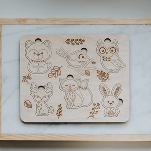 Állatos fa kirakós játék, puzzle - játék & sport - készségfejlesztő és logikai játék - oktató játékok - Meska.hu