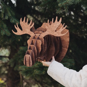 Jávorszarvas Trófea Falidísz 3D Puzzle  Dekoráció Ajándék - Meska.hu