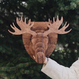 Jávorszarvas Trófea Falidísz 3D Puzzle  Dekoráció Ajándék - játék & sport - puzzle - 3d puzzle - Meska.hu