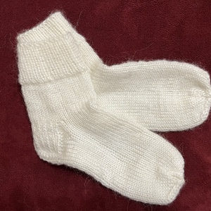 Puha kézzel kötött moher zokni (35�37) - ruha & divat - cipő & papucs - zokni - Meska.hu
