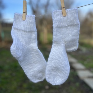 Puha kézzel kötött moher zokni (35�37), Ruha & Divat, Cipő & Papucs, Zokni, Kötés, MESKA