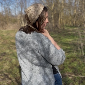 Arany színű, metálfényű kötött kendő, Ruha & Divat, Sál, Sapka, Kendő, Fejpánt, Kötés, MESKA