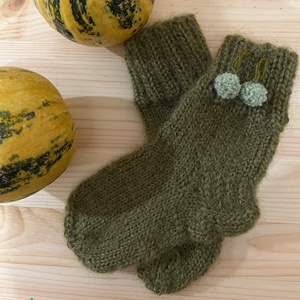 Kötött gyapjú zokni - baba - mama - babaruházat - babazokni - Meska.hu