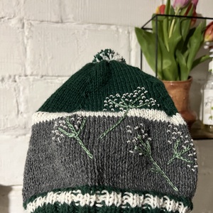 Kézzel kötött gyapjú sapka   - ruha & divat - sál, sapka, kendő - kalap - Meska.hu