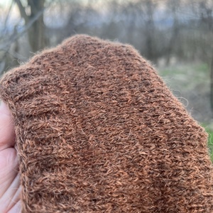 Alpaka gyapjú pixie bonnet � kézzel kötött barna sapka - ruha & divat - sál, sapka, kendő - sapka - Meska.hu