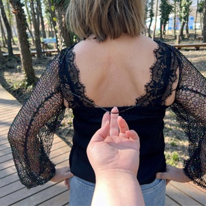 Csillogó hálós boleró, flitteres fekete shrug, alkalmi felső vagy strand kiegészítő (S/M) - ruha & divat - női ruha - bolero - Meska.hu