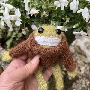 Prémium kézműves béka kordbársony ruhában - Díszcsomagolással. Egyedi designer játék - Meska.hu