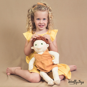 MY CLEVER DOLL - Waldorf jellegű öltöztethető csecsemő baba - valódi nemezelt szívvel és ásványokkal - PALINTA - játék & sport - baba & babaház - baba - Meska.hu