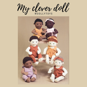 MY CLEVER DOLL - Waldorf jellegű öltöztethető csecsemő baba - valódi nemezelt szívvel és ásványokkal - PALINTA - játék & sport - baba & babaház - baba - Meska.hu