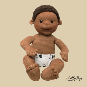 MY CLEVER DOLL - Waldorf jellegű öltöztethető csecsemő baba - valódi nemezelt szívvel és ásványokkal-MAROKA - játék & sport - baba & babaház - baba - Meska.hu
