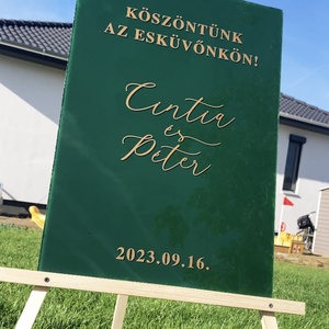 Festett esküvői plexi esküvői tábla - esküvő - dekoráció - tábla & jelzés - Meska.hu