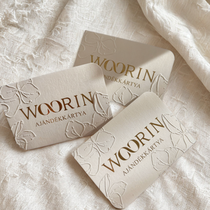 Ajándékkártya - Elegáns aranyozott  - Meska.hu