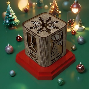 Karácsonyi mécsestartó LED mécsessel - Meska.hu