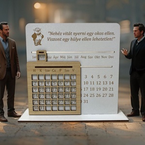 Öröknaptár - Dr. Bubó idézetekkel - otthon & életmód - dekoráció - fali és függő dekoráció - falinaptár & öröknaptár - Meska.hu