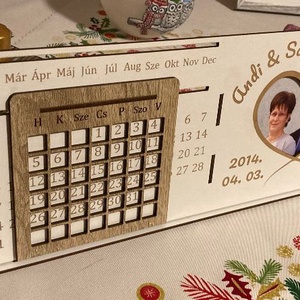 Öröknaptár - képpel, Otthon & Életmód, Dekoráció, Fali és függő dekoráció, Falinaptár & Öröknaptár, Famegmunkálás, Gravírozás, pirográfia, MESKA