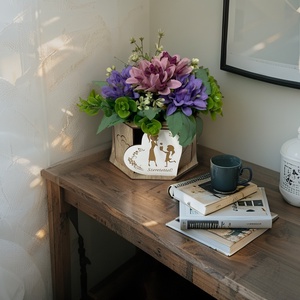 Virágtartó - nőnapra - anyák napjára, Otthon & Életmód, Dekoráció, Asztal és polc dekoráció, Dekorációs tál, tartó, Famegmunkálás, Gravírozás, pirográfia, MESKA