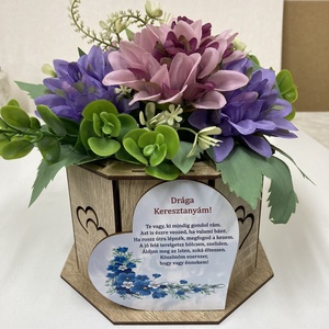 Virágtartó - anyák napjára - szöveggel - otthon & életmód - dekoráció - asztal és polc dekoráció - dekorációs tál, tartó - Meska.hu