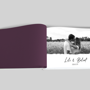 Esküvői vendégkönyv fotóval (lila) - esküvő - emlék & ajándék - vendégkönyv - Meska.hu