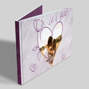 Esküvői vendégkönyv fotóval (lila) - esküvő - emlék & ajándék - vendégkönyv - Meska.hu