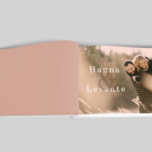 Esküvői vendégkönyv fotóval (fehér virágmintás) - esküvő - emlék & ajándék - vendégkönyv - Meska.hu